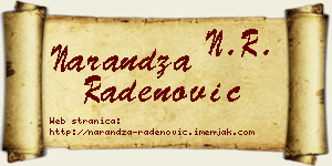 Narandža Radenović vizit kartica